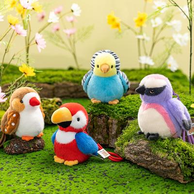 Cute Bird Plush Toy Toucan Doll Budgie Series Pendant Gift