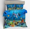3D Digital Printing Underwater World Dolphin Series Quilt Set Three-Piece Set