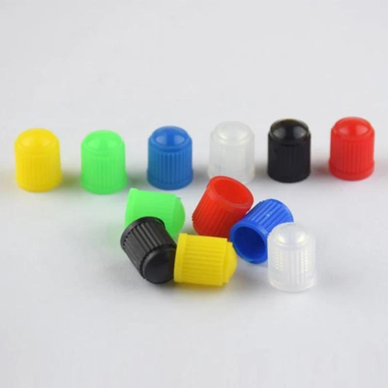 Bicycle Car Tire Valve Stem Caps Tyre Plastic Schrader Valve Stem Dust Cover with Sealing Ring for Car Bike Motorcycle Trolley Valve Stems 1