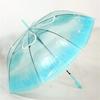 Portable New Long Handle Jellyfish Automatic Umbrella Plastic Unisex Rain Gear Transparent Gradient Unique Beach Parasol