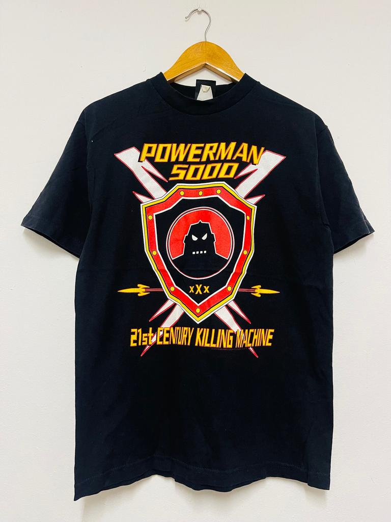 Vintage 00s Powerman 5000 : 21st Century Killing Machine 2000 / Industrial Metal / Electronic / Metal Music / Streetwear / Black / M