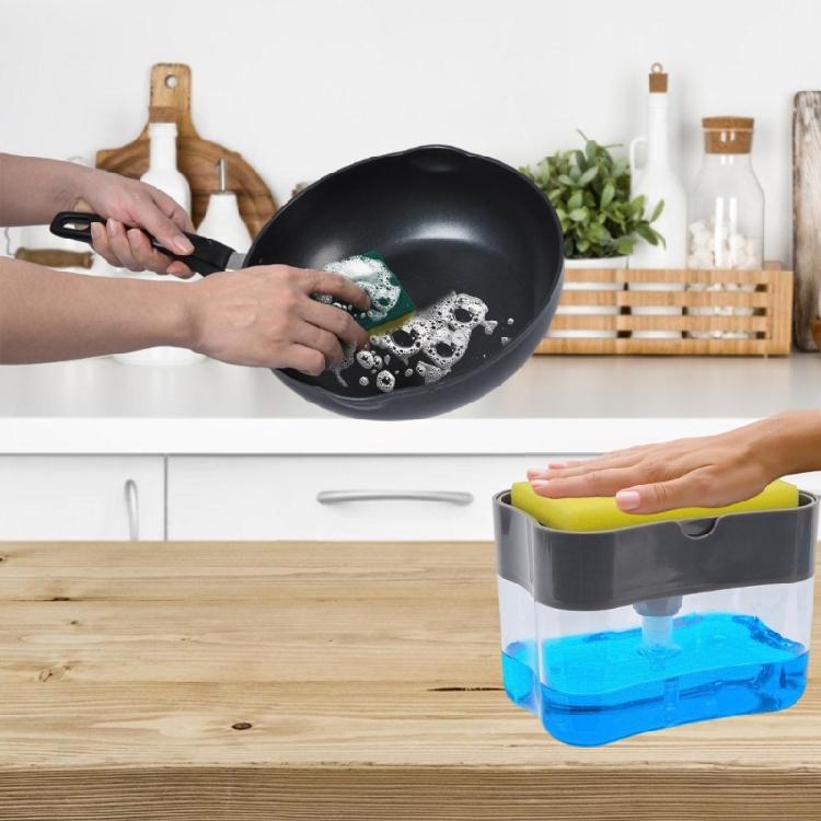 Kitchen Dish Soap Dispenser Pump Sponge Holder Perfect for Busy Kitchens and Industry