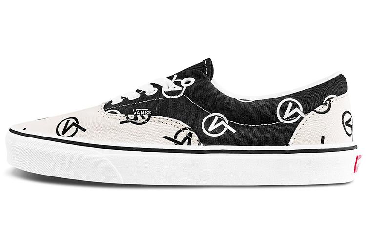 Vans Era Полный принт Ретро Повседневная Скейт-обувь Унисекс Черный Бежевый  Черный Белый  VN0A4BV417H 35