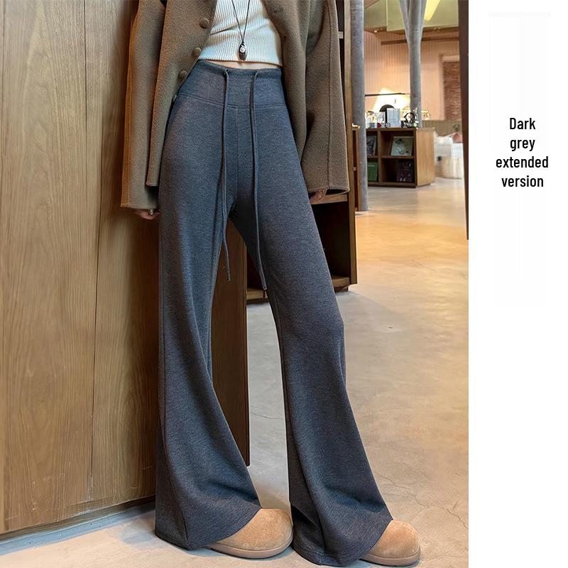 American Style Maternity Micro-Flare Pants - Elastic, Slimming, Wide-Leg, Spring Drape with Two Inseam Lengths. Double Extra Large