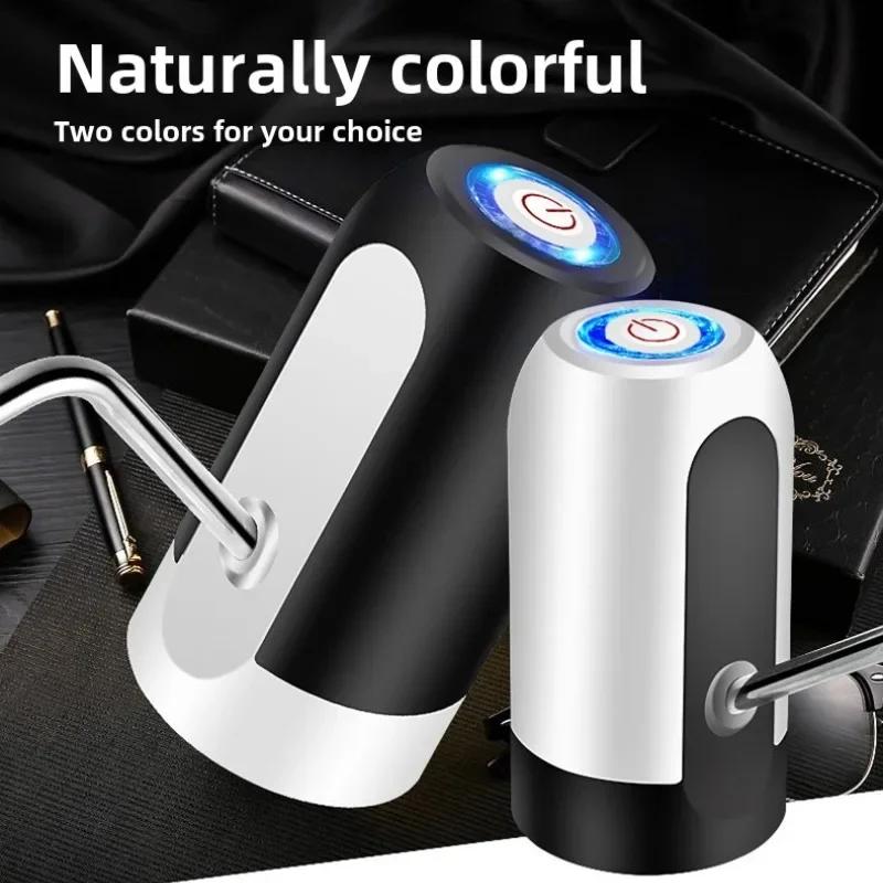 USB Charging Automatic Switch Water Dispenser 1pc White/black Water Bottle Pump Electric Drinkware Kitchen Dining Bar Home