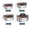 Contenitore per il pranzo Bento in acciaio inossidabile 304, contenitore per alimenti sigillato portatile, per lavoro, stoviglie da picnic