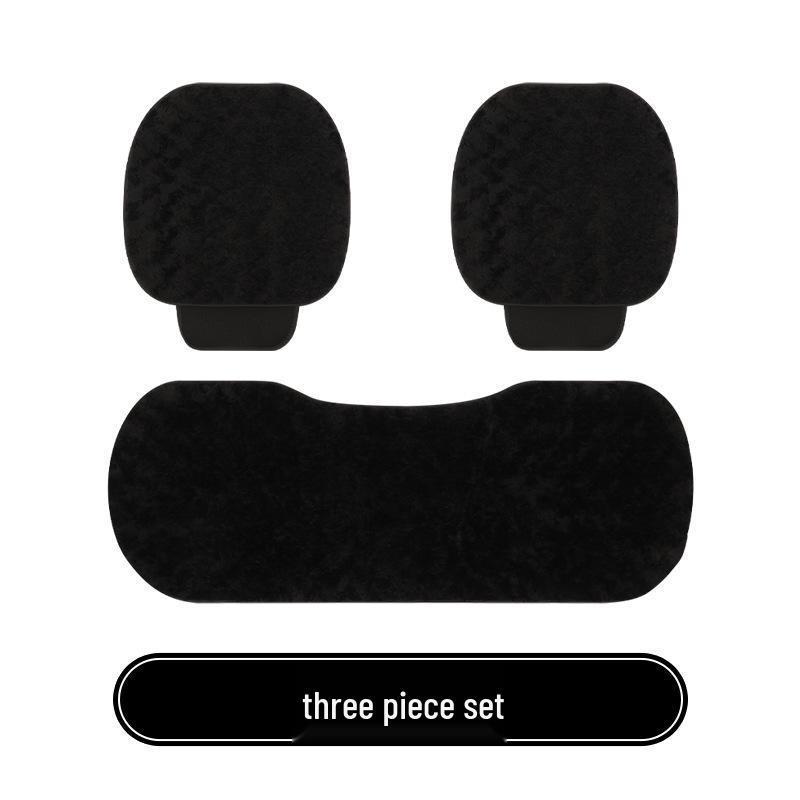 Coussin de siège d'hiver en peluche noire à grands yeux pour Changan CS35, CS55PLUS, CS75