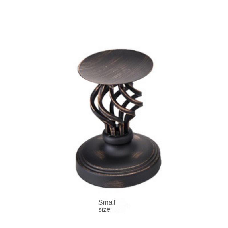 American Retro Candlestick Ornament Hollowed Out Black Valentine's Day Table Wedding Candlelight Dinner Prop Decoration Cup