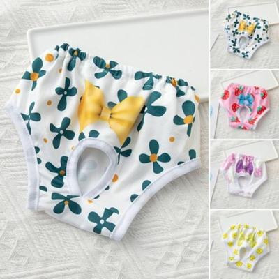 Pet Menstrual Pants Comfortable Absorbent Dog Diapers Prevent Mess Cartoon Patterned Breathable Shorts Underwear Princess Pet Panties Dog Clothes
