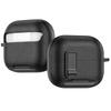 For Samsung Galaxy Buds3 Pro/Buds3 Protective Case with Stand Litchi Texture TPU + PC Earphone Cover with Lock and Carabiner
