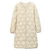 Autumn and winter new light down jacket women's medium and long collar long collarless liner jacket