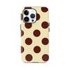 Luxury Clmj Pink Big Polka Dot Brown Phone Case for iPhone 17 16 15 14 13 12 11 X XS XR XSMAX Air Pro Max Plus Double-layer Back