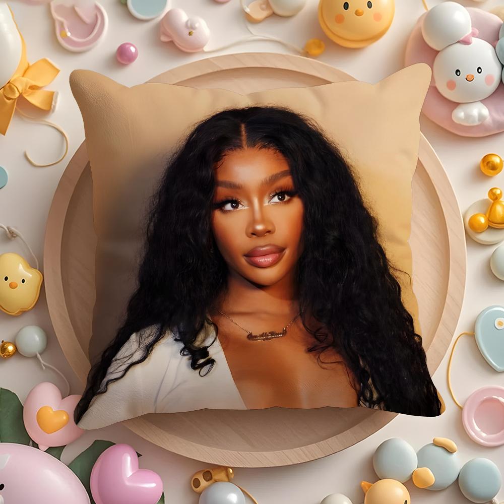 American Singer S-SZA Cushion Cover Home & Car Multi-Scene Pillow Cover - Reversible, Soft & Durable for Daily Use