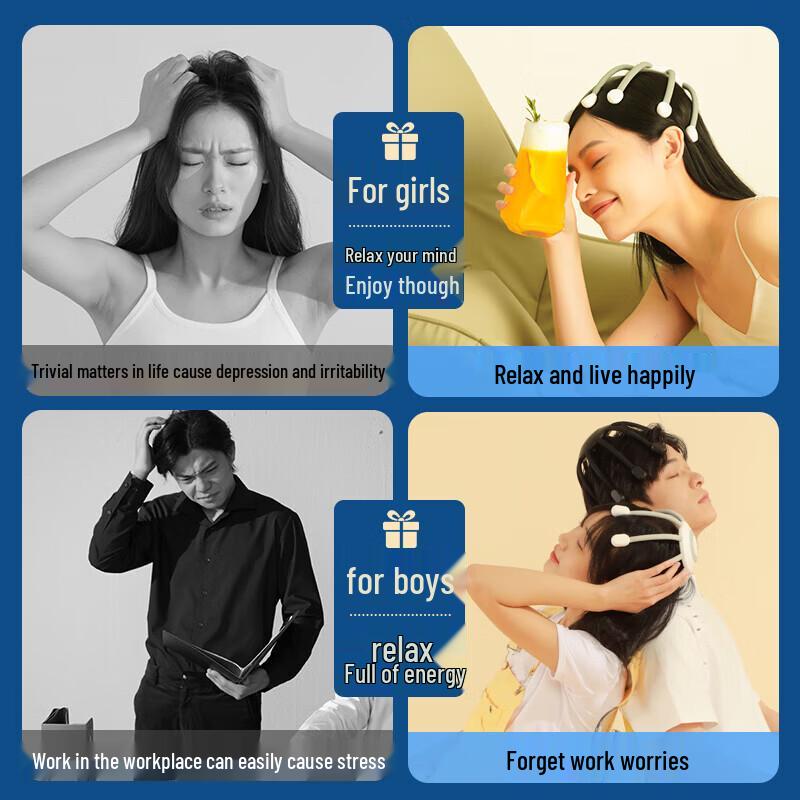 Hezheng HZ-RELAX-1 Portable Head Massager CN Plug (adapter Included)
