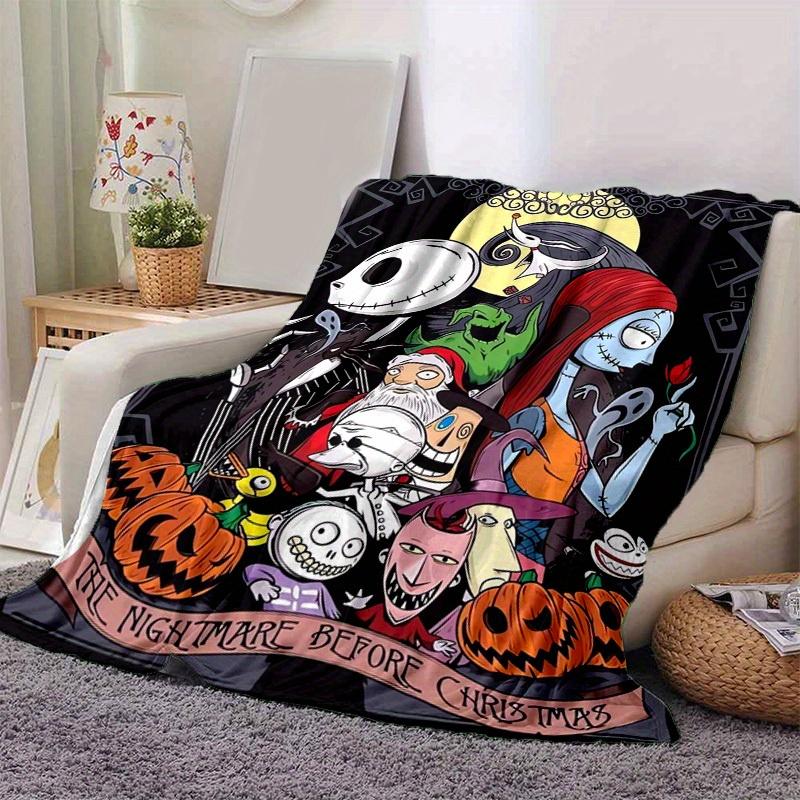 1pc, Cozy Nightmare Before Christmas Home Decor Blanket: Perfect Gift for Bedroom, Living Room, Travel, Camping, Car