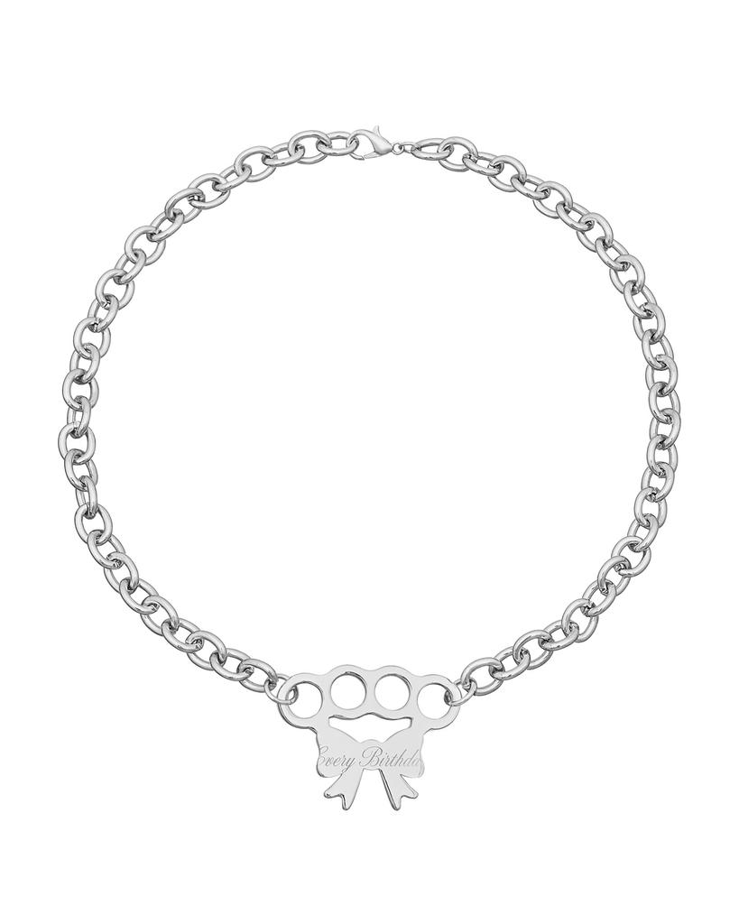 Everybirthday Ribbon Knuckle Chain Necklace