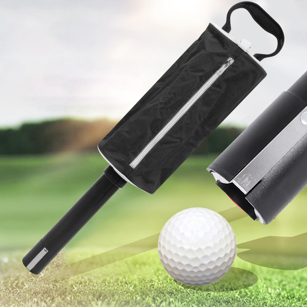 Tragbarer Golfball-Aufheber Aufsammelbeutel Tasche Schöpfgerät Aufbewahrungstasche(schwarz)