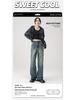 Women's High-Waist Retro Blue Wide-Leg Jeans - 2025 Summer Slim Straight Fit