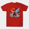 Asian Size Cotton Unisex Tshirt Print T-shirt Shoto Todoroki Combat Stance T-shirt No-Cut Print Regular Fit