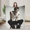 Soft Cozy Throw Blanket Travel Stefan Salvatore Blanket  Flannel Bedspread For Outdoor Funny Sofa Bed Cover
