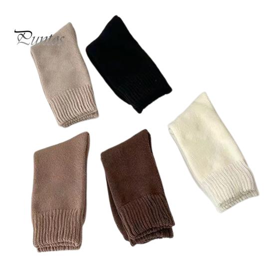 

5 пар зимних носков, утолщенные плюшевые носки средней длины, высокоэластичные, облегающие, противоскользящие, не скатывающиеся, носки для ног, комфортные, теплые, спальные носки A