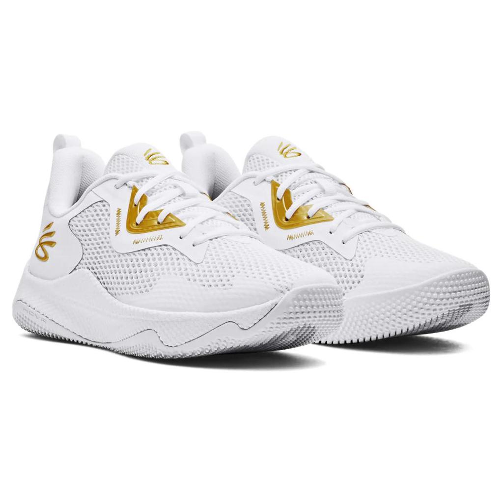 New Under Armour Curry 3 Hovr Splash 'White Metallic Gold' 3026275-101