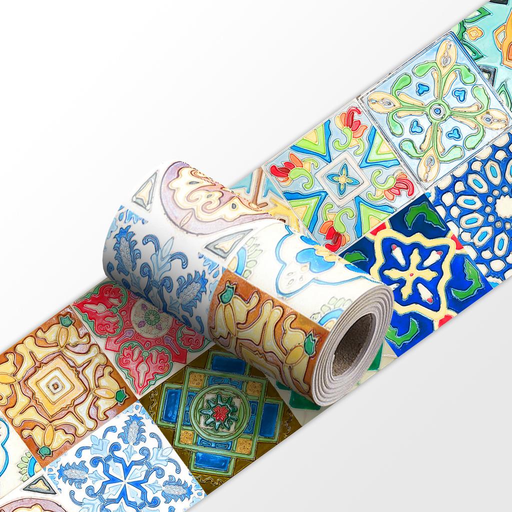 240cm Length Luxury European Style Skirting Corner Wall Sticker Bathroom Office Glass Waist Line Home Decor Waterproof Floor Waveguide Art Wallpaper