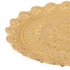 Turkish Tea Coffee Serving Tray Vintage   Embossed Pattern Round Coffee Plate for Bar Outdoor   Dessert