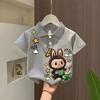 Cotton Children's Shirt Short-sleeved Summer Boys and Girls Versatile Shirt Baby Foreign Lapel Top