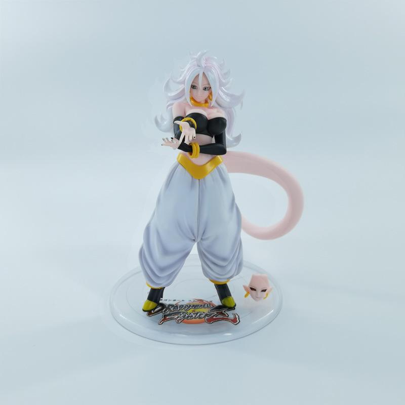 Anime Dragon Ball Z Android 21 Girl Buu Standing Posture Statue Scene Cartoon Toy Model Doll Gift