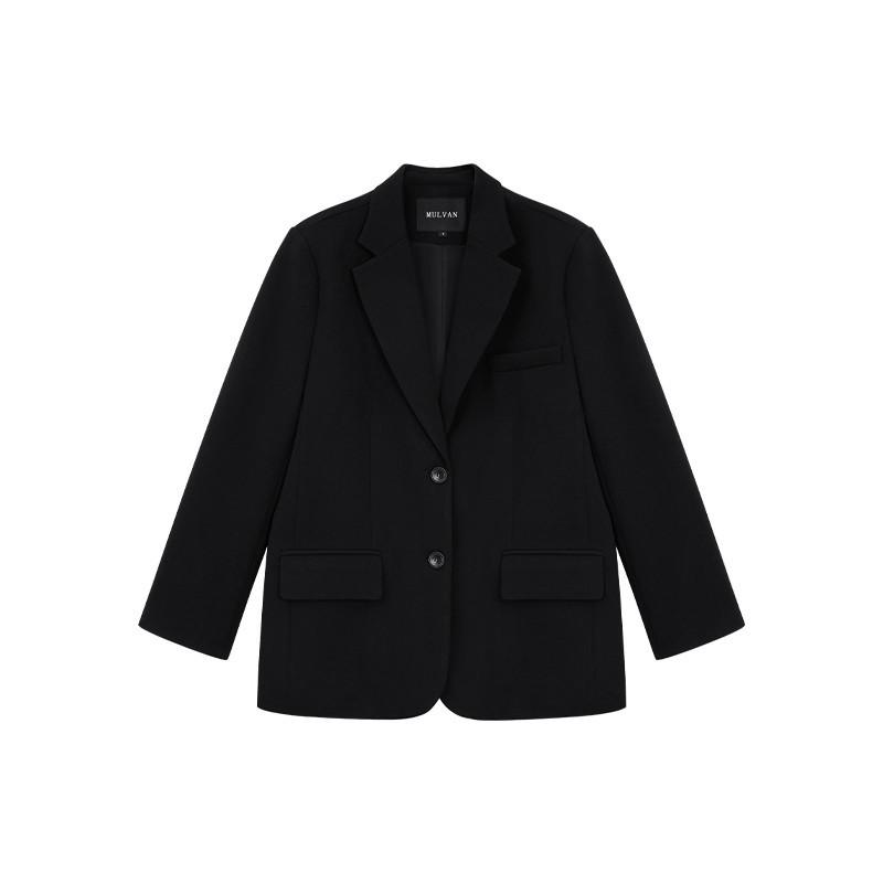 

Women s Oversized Black Korean-Style Suit Jacket - Casual Loose Streetwear with High-Quality Fabric L