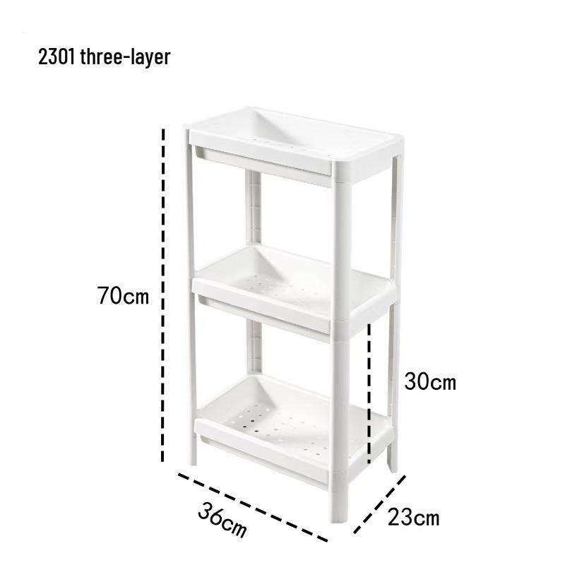 Raft de depozitare de podea pentru baie: Cărucior compact pentru toaletă și duș