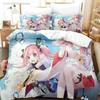 Аниме - Azur Lane 3D Комплект постельного белья Односпальный Полуторный Двуспальный Queen King Размер Комплект постельного белья для спальни взрослого ребенка Комплекты с пододеяльником Комплект простыней
