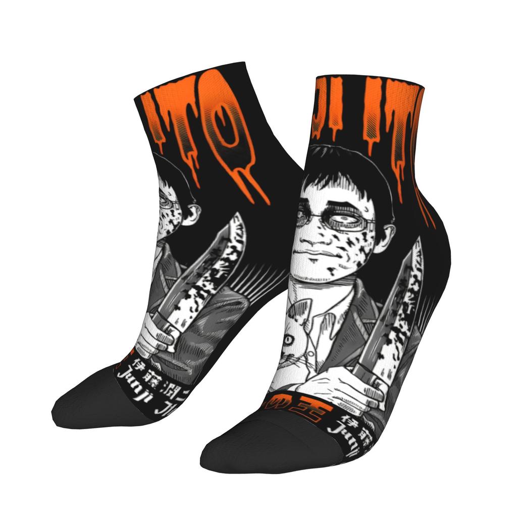 Souichi Anime  Ankle Socks Men Junjis Itos Breathable Vintage Sock Summer Running Anti Skid Graphic Socks Birthday Gift