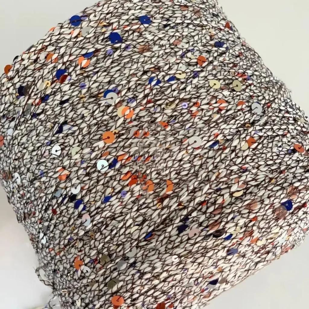 250g Handmade Size Sequin, Internet Famous BC Sequin Sweater, Same Style, Colored Yarn, Hundred Matching Thread, Yarn