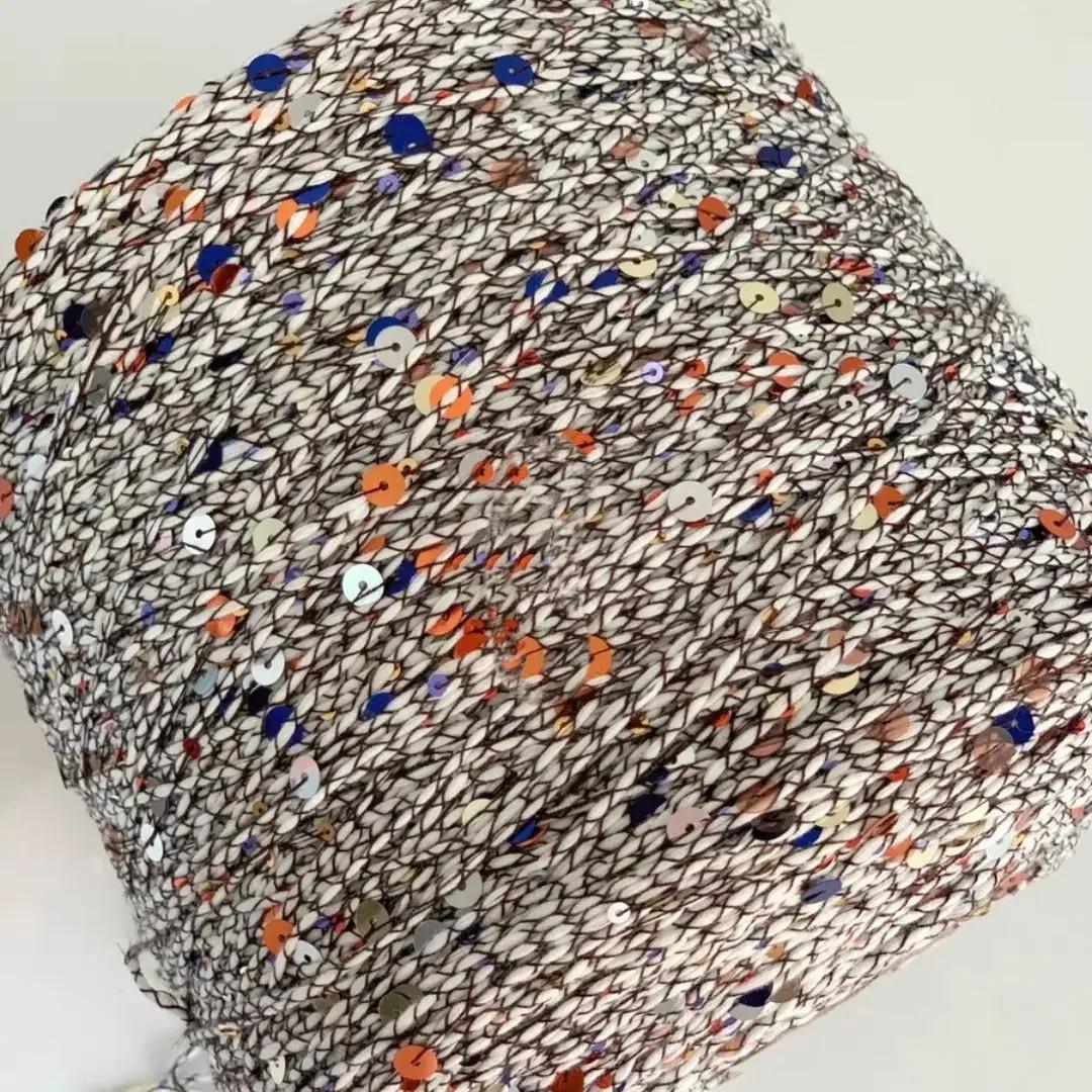 

250g Handmade Size Sequin, Internet Famous BC Sequin Sweater, Same Style, Colored Yarn, Hundred Matching Thread, Yarn