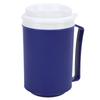 Travel Coffee Cup Blue Color Anti Spill Ergonomic Insulated Camping Mug with Lid for Home and