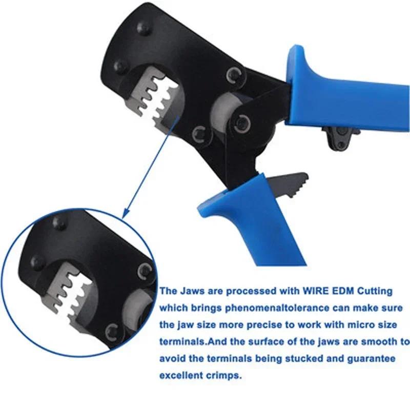 IWISS IWS-3220 Crimping Pliers - Hand Crimper Tool for JST SHD, JAM, TYCO D-100 | Crimp Range 0.03-0.5mm² (AWG 32-20)