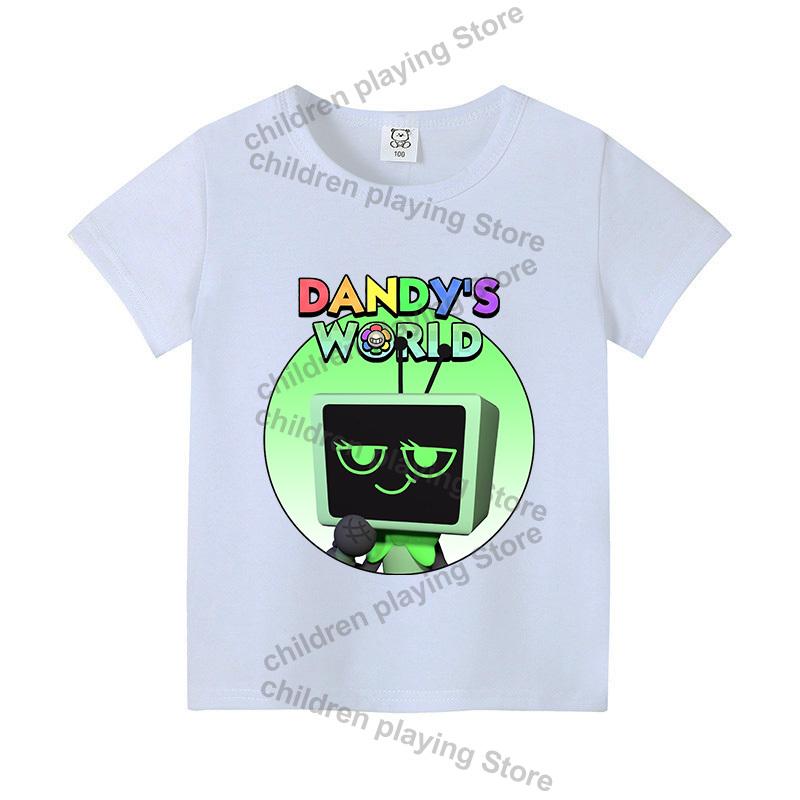 

Дитяча футболка Dandys World Дихаючий літній одяг З коротким рукавом Гарячий ігровий мерч Милі хлопчики та дівчата Базова футболка Вік 3-12 Років Подарунок на День народження 150