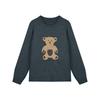 Damen Retro Teddybär Strickpullover – Lässiger Stil Rundhalsausschnitt, Lange Ärmel, Winterbekleidung