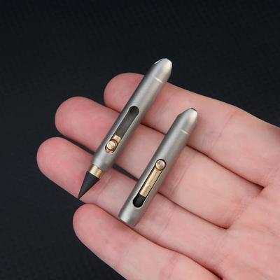 Titanium Alloy MINI Eternal Pencil Needn‘t  Shave Erasable Pencil Portable Key Pendant Pocket Pen Emergency Writing 2 Pen Tips