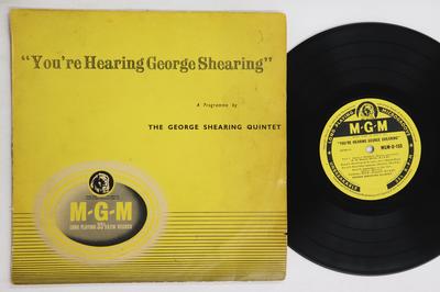 Disc 10 inch GEORGE SHEARING - You're Hearing George Shearing MGMD103 MGM 1956 UK Jazz Folosit