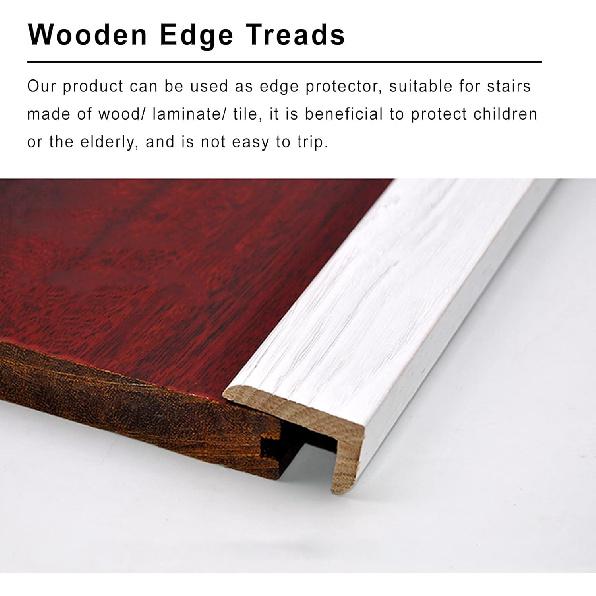 Hardwood Safety Stair Step Transition Strip, L-Shaped Traditional Wood Edge Reducer, Eco-Friendly Edge Trim Strip, Edge Protection Decoration