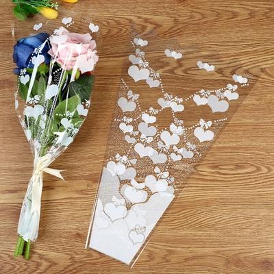 100pcs Rose Bagging Rose Bouquet Wrapping Sleeve Bouquet Packaging Bags  Wedding Party