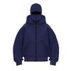 Unisex European Plus Size Double Hood Zippered Sweatshirt Jacket for Autumn/Winter