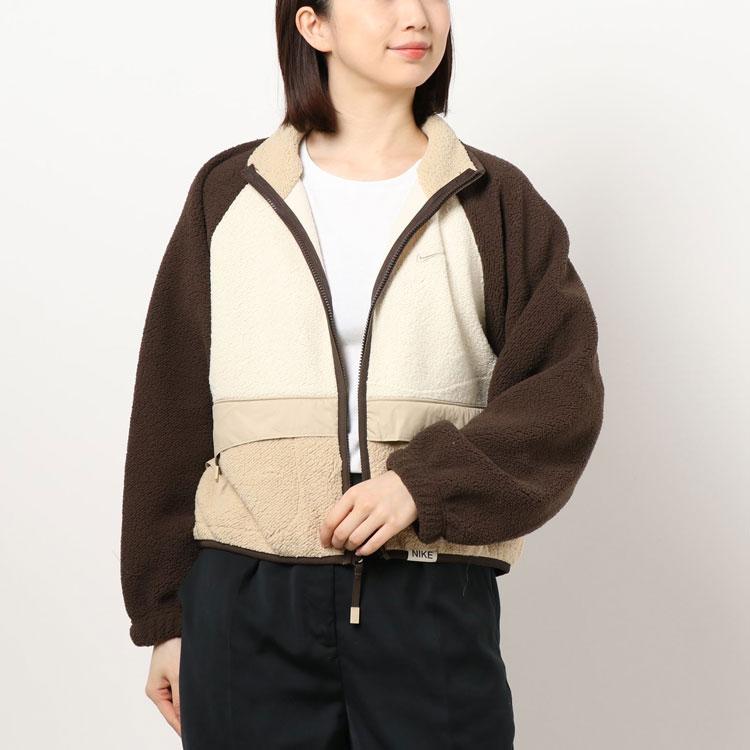 Nike Color Block Sherpa Stand Collar Jacket Women Jacket Yellow DD5719-237