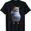 Lustiges dickes trauriges Katzenkunstdesign Dickes Kätzchen Katzenliebhaber Dicke Katze T-Shirt