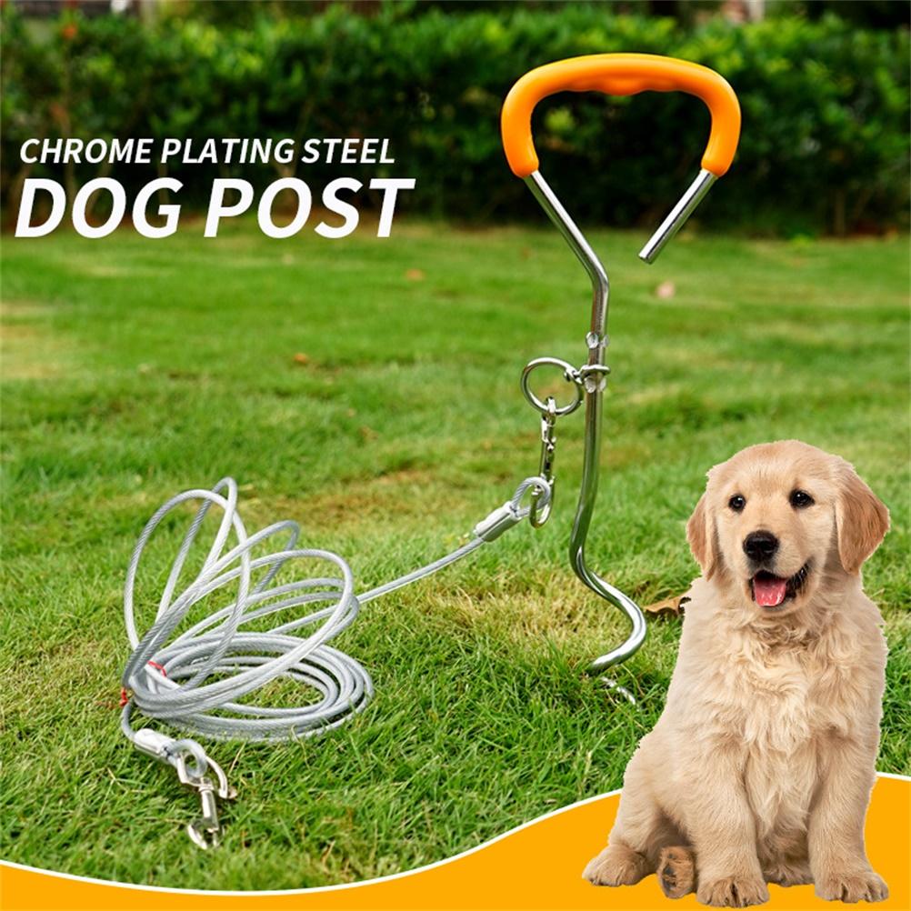 Puppy Dog Pile Out Stake Pet Leash Fixed Stake for Outdoors Yard Camping