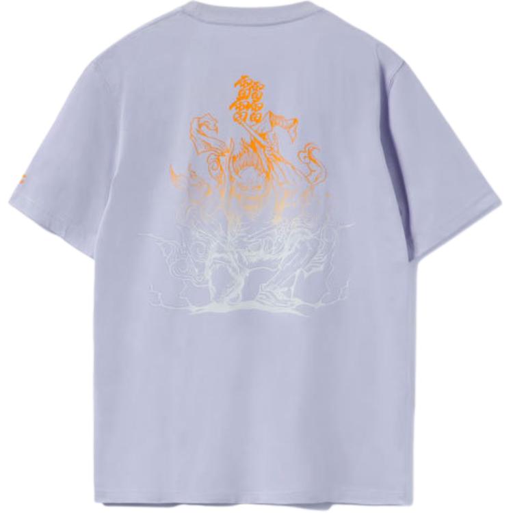 Li Ning Sportmode Serie Bedrucktes Rundhals Kurzarm T-Shirt Herren Tops Lila AHSRA47-1