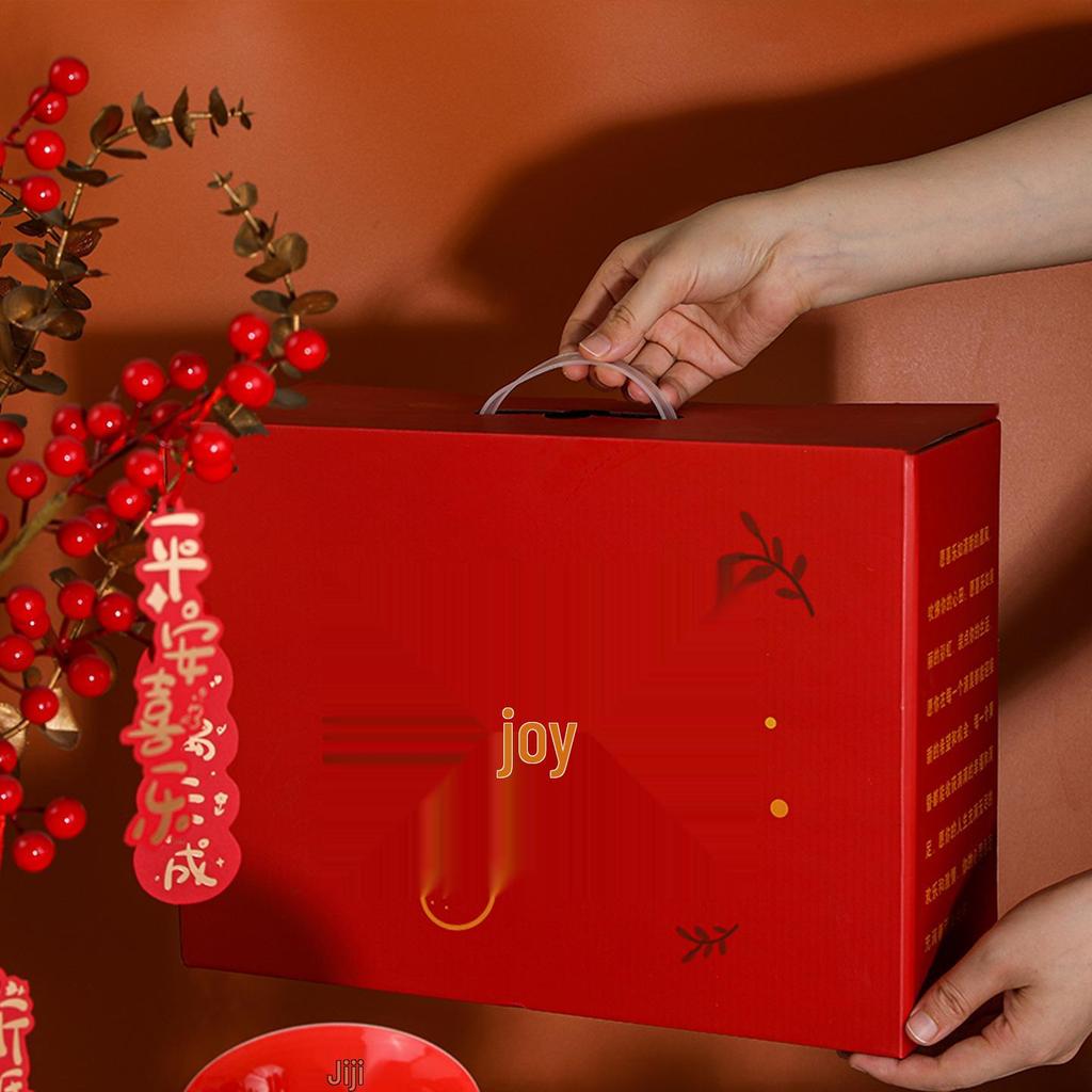 Red Double Happiness Ceramic Tableware Set: Wedding Bowl, Spoon, and Chopsticks Gift